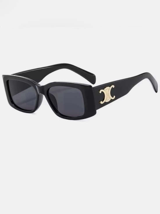 Nordstrom Accessories - Nordstrom Black Rectangular Sunglasses with Gold Accent